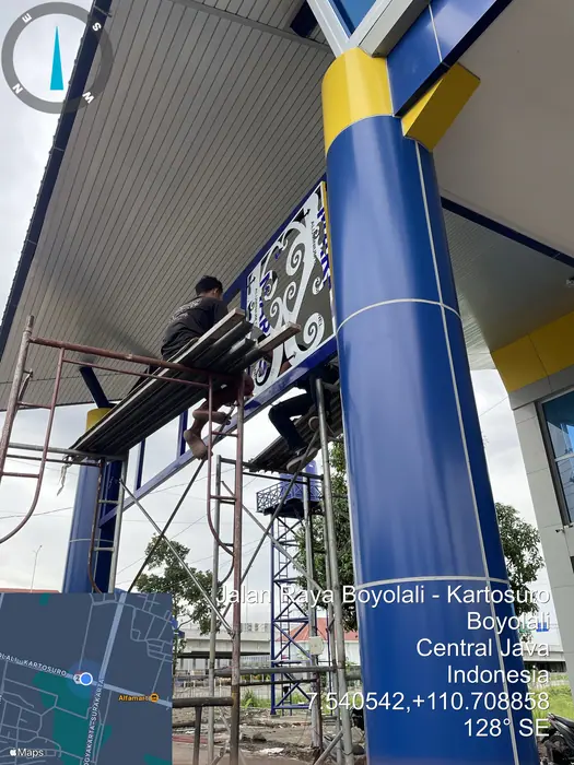 Pemasangan ACP Jembatan Timbang
